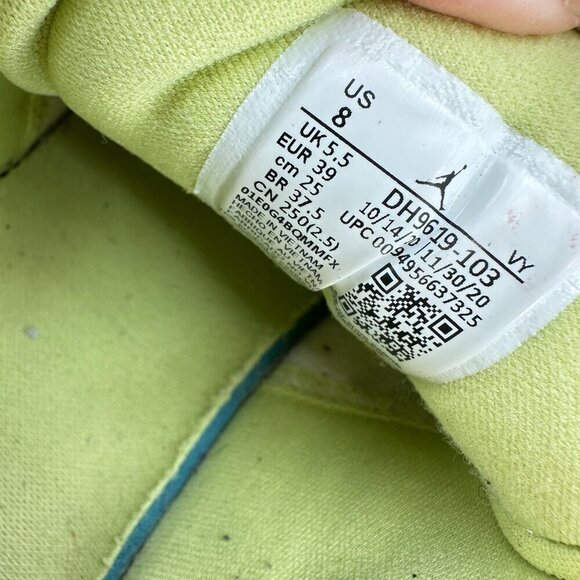 Nike Air Jordan 1 Low Women Size 8 DH9619-103 Limelight White Training Shoes - Picture 10 of 11